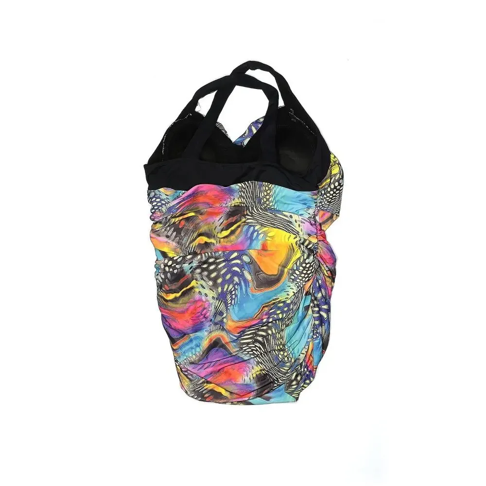 Kiyonna Sand & Glam Plus Size Swimsuit 1X One Piece Tummy Control Slimming